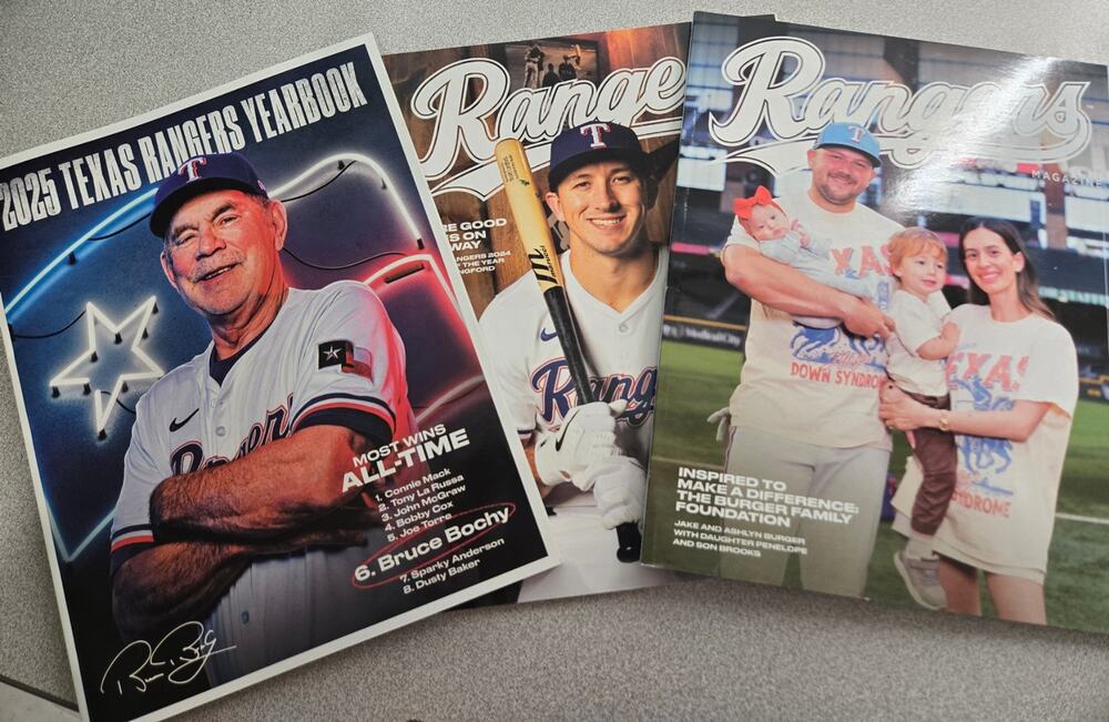 Texas Rangers Magazine 2025 1- Yearbook & 2 Magazines-3/27- 4/20 & 4/28- 6/1 NEW